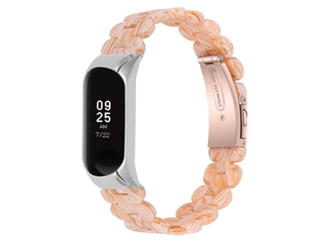 Correa de acero inoxidable hebilla ovalada para Xiaomi Mi Band 7 - seda blanca