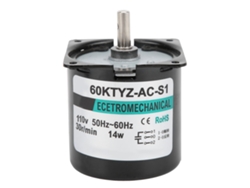 Motor síncrono de CA de 14 W, imán permanente, baja velocidad (30 rpm), eje central de alto par, XD60KTYZ, 110 V CA