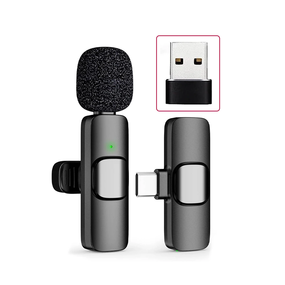 (adaptador Usb) Micrófono De Solapa Inalámbrico, Cancelación De Ruido, Grabación De Audio Y Video, Transmisión En Vivo, Juegos