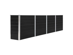 Jardinera VIDAXL Antracita Metal (320x40x77 cm)