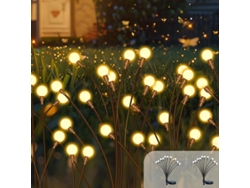 Luces Solares Para Jardín, Paquete De 2 (20 Led)