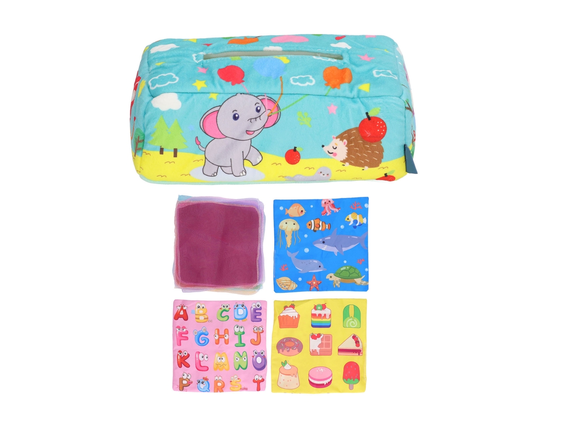 Juguete De Caja De Pañuelos De Peluche Para Bebés, Juguete Sensorial Para Niños Pequeños