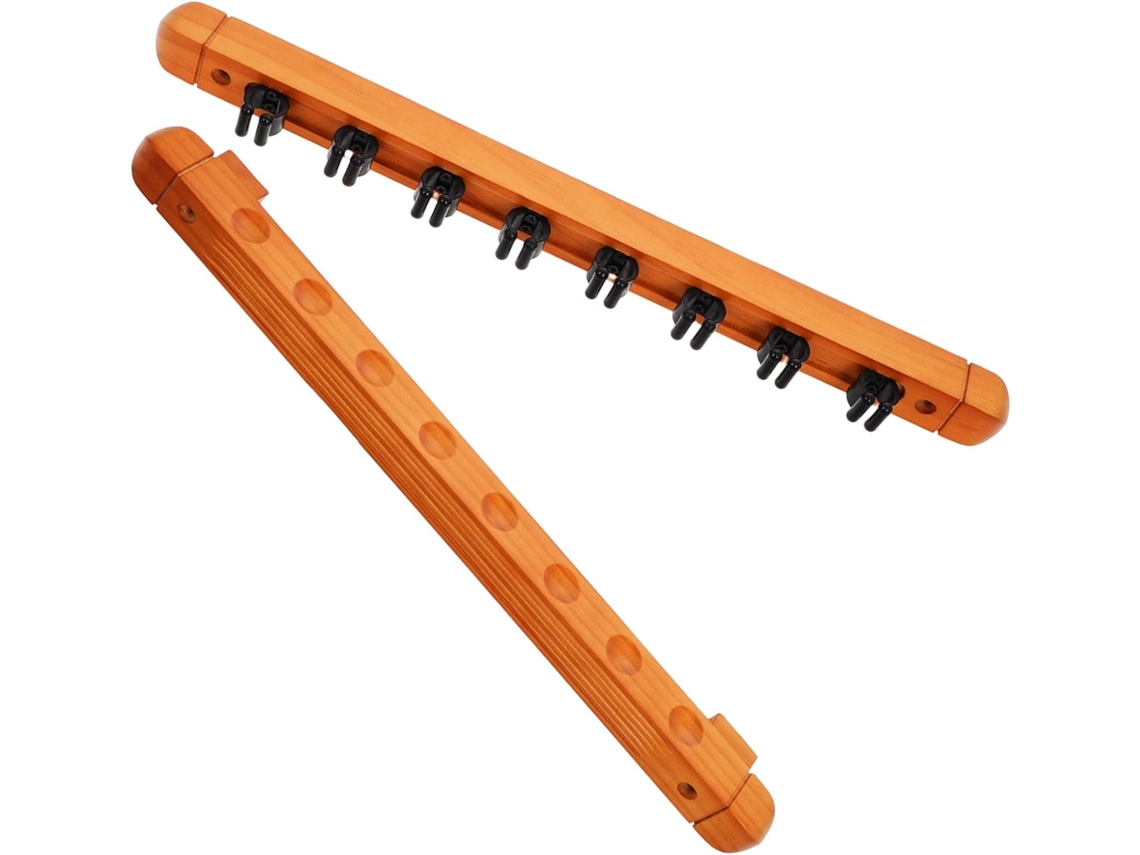 Soporte De Pared De Madera Maciza Para Tacos De Billar