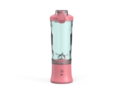 Exprimidor Eifson de 600 ml, licuadora con vaso de jugo en forma de diamante y 6 cuchillas (rosa)