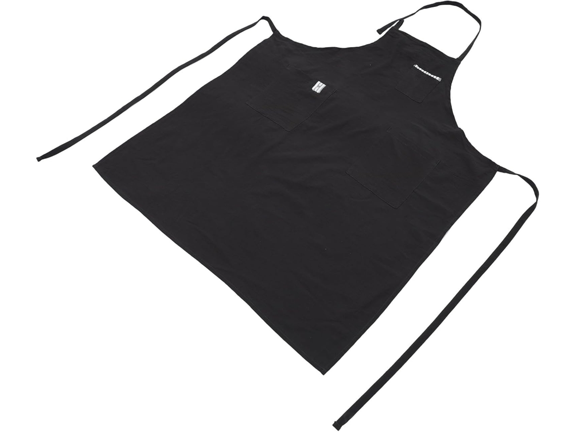Delantal De Cocina De Algodón Gris Oscuro Sin Mangas Con Toalla Colgante, Talla Única Ajustable.