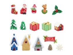 Juego de 16 mini adornos navideños RNEMITERY