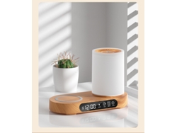 Humidificador inteligente multifuncional MDUG con carga inalámbrica, aromaterapia, despertador para dormitorio y altavoz Bluetooth.