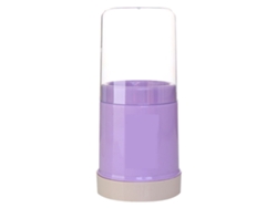 Porta Utensili De Cocina Multiusos De Plástico Con Tapa Anti-polvo Transparente Para Mostrador De Cocina Morado
