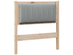 Cabecero tapizado en marrón con madera maciza de pino MAISON EXCLUSIVE (80x0x0 cm)