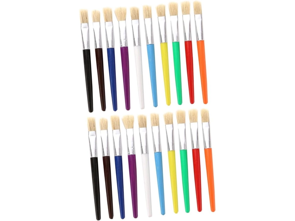 Juego De 2 Pinceles De Plástico Para Niños Y Niñas, Ideales Para Acuarela Y Pintura Al Óleo.