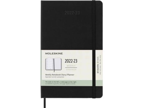 Agenda Semanal MOLESKINE - 2023 (Negro - 21 x 13 cm)