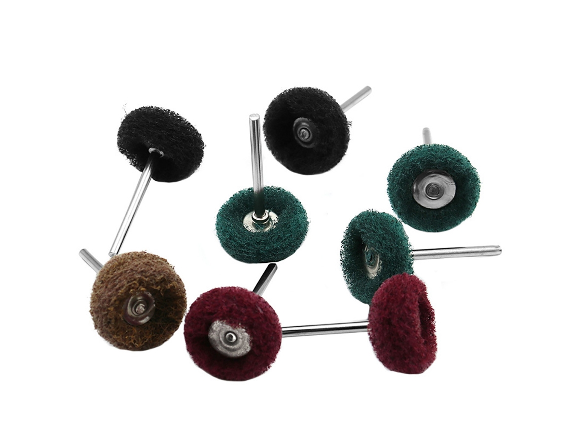 20 Cabezales De Pulido De Fibra Amarillos/verdes/rojos/negros Con Rueda De 25 Mm De Diámetro