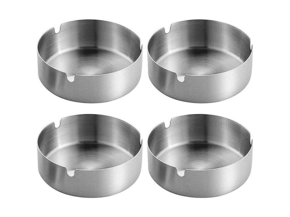 Bandejas Para Cigarrillos, 4 Piezas De Bandejas De Acero Inoxidable Para Cigarrillos, Para Uso En Exteriores Y En El Hogar.