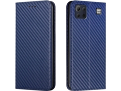 Protector de Pantalla Fibra Ímã Forte para Lg Q92 5G HONGWE. Carbono Azul