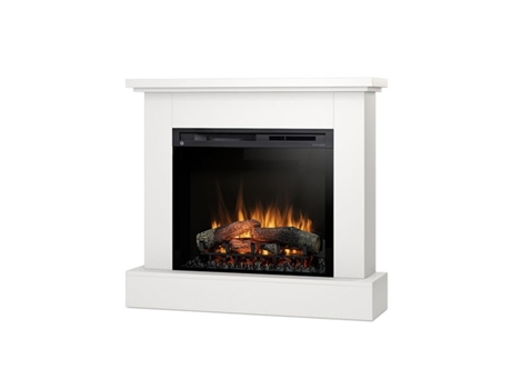 Chimenea LED eléctrica de pie YUKON 28' Blanco mate 105 x 95 x 29 OUTINFIRE
