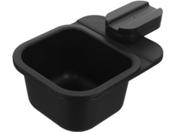 Papelera giratoria con clip, práctico organizador de residuos para oficina y hogar, en ABS negro, compacto y