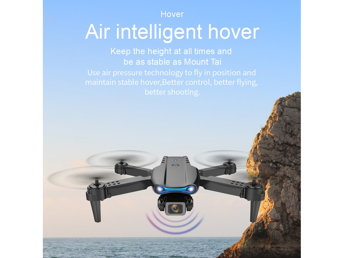 Dron de control remoto con cámara 4K (Cámara doble - Duración de la batería: 15 min - Negro) YIZHOOD