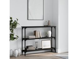 Mesa Consola Mesa De Centro 100x22,5x75 Cm Derivados De Madera Negro Lovely Home