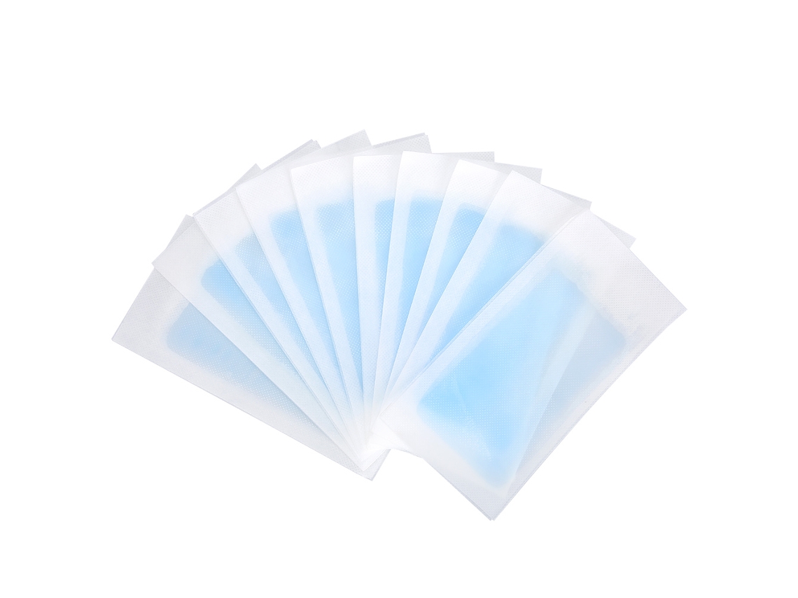 10 tiras azules de cera depilatoria para piel, cuerpo y rostro.