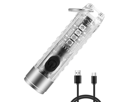 Mini LED Flashlights USB Rechargeable Small Keychain Flashlight , Portable Pocket Flash Light for Daily Using, Backpacking, Camping and Hiking etc