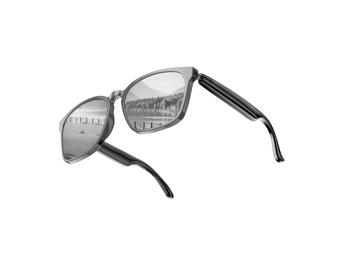 Gafas inteligentes Eifson A10 con traducción por IA y Bluetooth, ideales para videollamadas y fotos (plateadas)