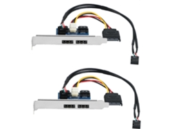 Adaptador De 2 Puertos Usb Esata, Doble Alimentación Sata A Tarjeta De Conversión De Expansión De 5v/12v
