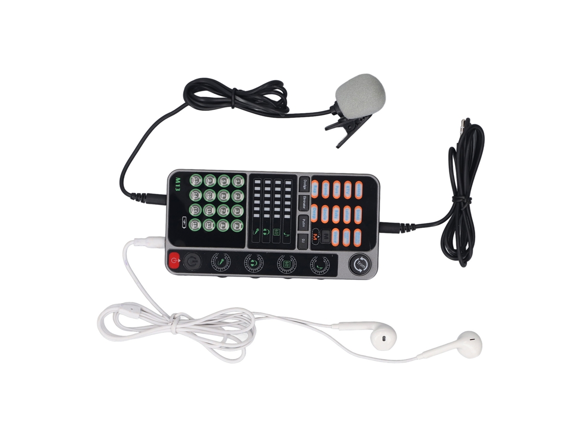Cambiador De Voz Portátil Con Tarjeta De Sonido Bluetooth Para Transmisiones En Directo, Canto Y Videojuegos.
