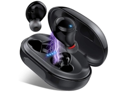 YEMAESRE Auriculares Bluetooth Estéreo de Graves Profundos Impermeables Negro