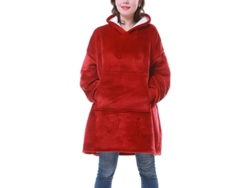 2026-sudadera Con Capucha Manta Suave Y Cálida Para Invierno Poliéster Fleece Reversible Talla Única