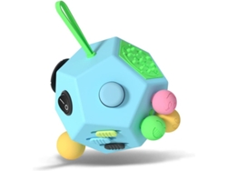 Cubo Antiestrés De 12 Caras Para Niños Y Adultos Con Tdah, Tda, Toc, Autismo, Blue Sky B3