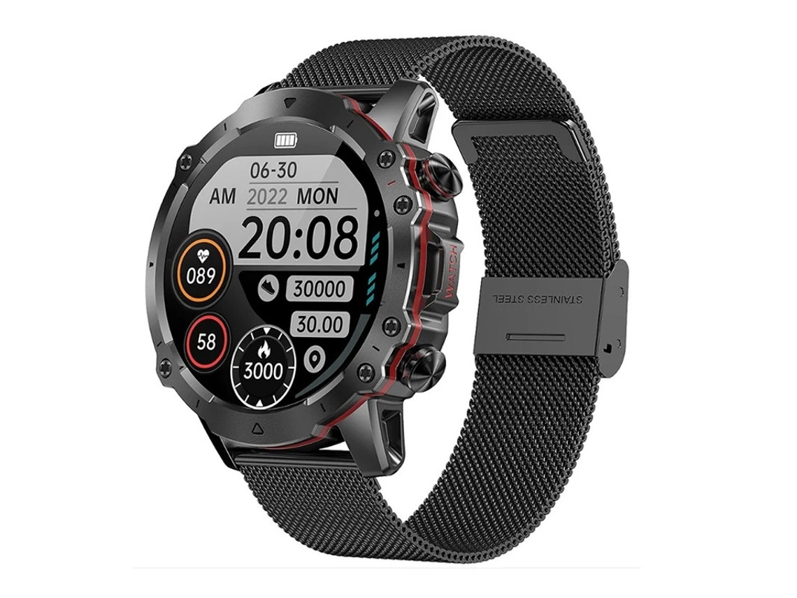 Reloj inteligente con llamadas Bluetooth, pantalla de 1,43 pulgadas, monitorización de frecuencia cardíaca y presión arterial, y múltiples modos deportivos Yizhood
