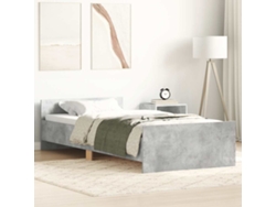 Estructura De Cama Madera De Ingeniería Gris Hormigón 100x200cm
