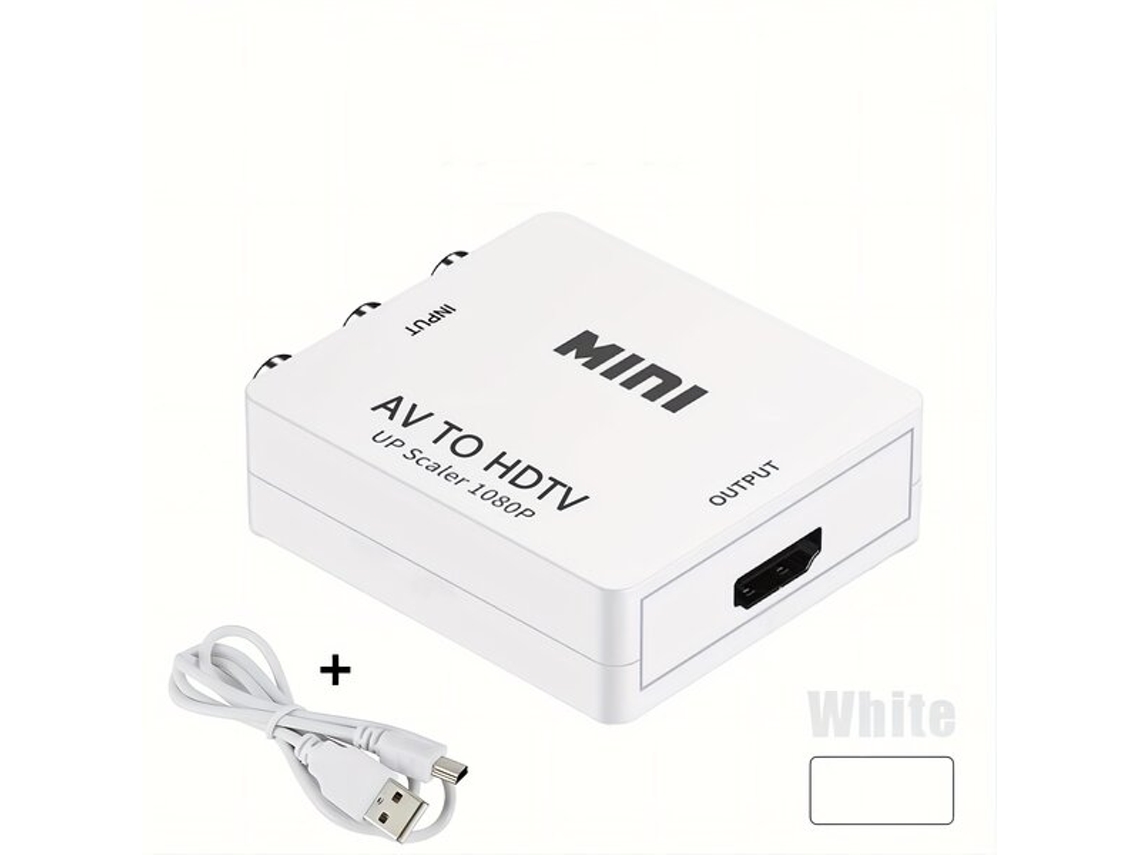Convertidor RCA a HDMI 1080p con cable USB. Tadvyyvayotoy