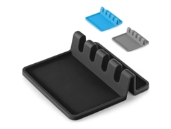 2026altiro-soporte De Silicona Para Utensilios De Cocina Con Alfombrilla Antigoteo Resistente Al Calor (negro)