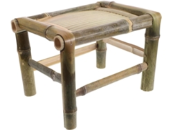Taburete De Bambú Que Puede Usarse Como Reposapiés O Asiento, Fabricado En Bambú Transpirable, Bajo Y Versátil, Con Un