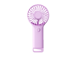 Mini ventilador de bolsillo USB Yuysan, recargable, portátil, de escritorio, eléctrico, con gancho F22, 500 mAh, color rosa