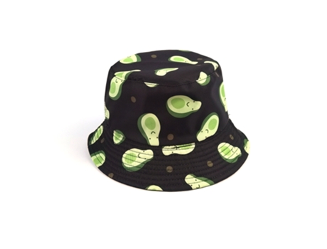 Sombrero de Mujer JEIIBRZUI De Cubo Reversible Patrón Frutas Aguacate Xyiyi Sombreros Pescador Negro