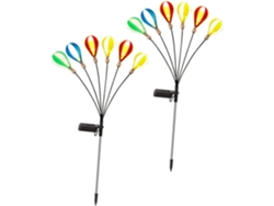 Juego De 2 Luces Solares Para Jardín, Con Forma De Globo, Lámpara Solar Decorativa Para Exteriores.