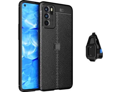 Carcasa + Soporte Oppo Reno6 Rugged Leather Negro BD-BC&LC