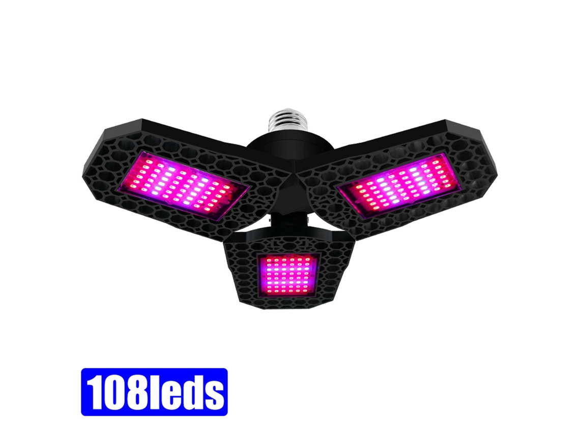 2026-luz De Crecimiento Led Plegable Espectro Rojo Y Azul Para Plantas Trellis De Tres Hojas Lámpara De Cultivo
