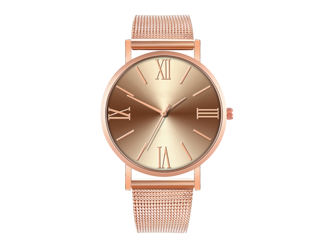 Reloj De Moda Para Hombre Y Mujer, Correa De Malla, Esfera Redonda, Movimiento De Cuarzo, Para Parejas.