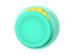Ventilador de cuello infantil con diseño de dinosaurio verde, 3 velocidades.