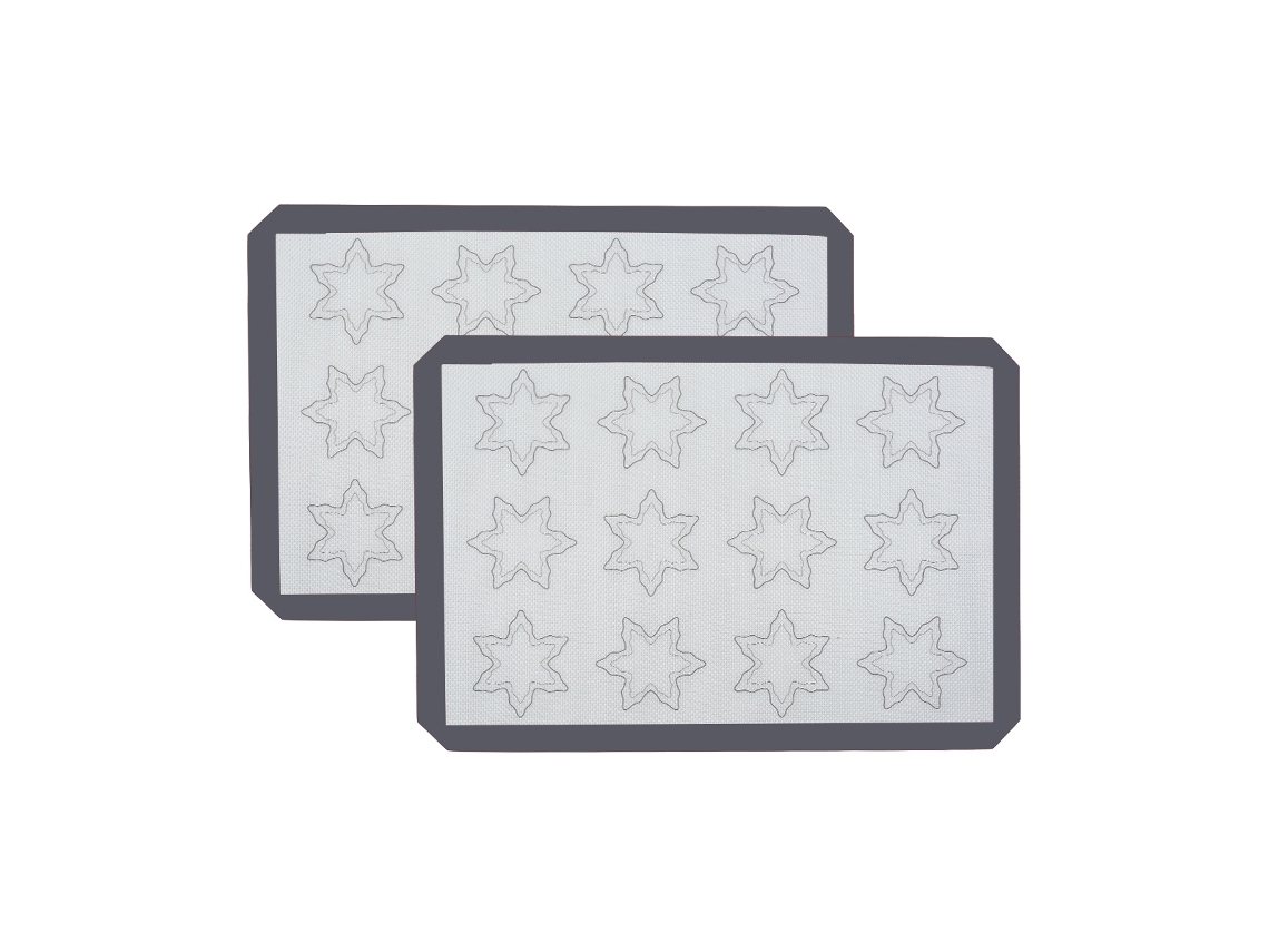 MEOIRUERY 2pcs Alfombrilla de Silicona para Hornear Macaron Bear/Star/Round multifuncional antiadherente para fondant en polvo