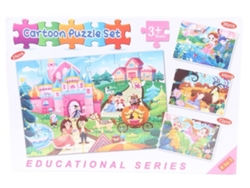 Puzzle Princesas 4 en 1 LPM