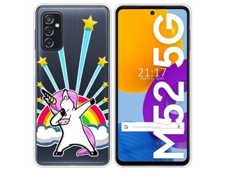 Carcasa Samsung Galaxy M52 5G TUMUNDOSMARTPHONE Dibujos Transparente Multicolor