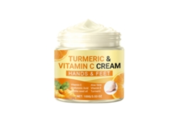 Crema de cúrcuma con vitamina C que hidrata la piel.
