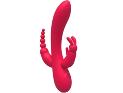 Máquina De Masaje Vibracional Para Mujeres Impermeable Bajo Ruido 12 Frecuencias Usb Recargable Rojo