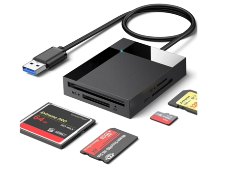 Lector de tarjetas Sd 4 en 1, adaptador de tarjeta Usb 3,0 a Sd Cf Tf Ms, tarjetas de memoria de cámara de alta velocidad de 5Gbps, 4 lecturas