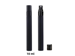 (5 Botellas De 10 Ml Cada Una) Mini Frasco De Perfume Portátil De Vidrio De Lujo, Negro Mate
