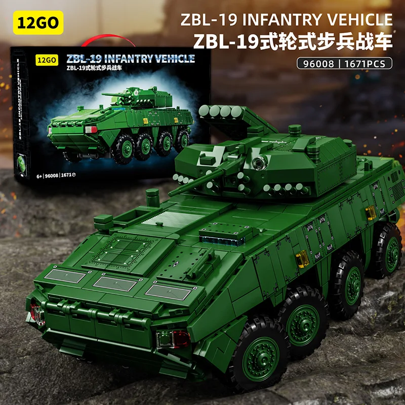 (96008 Estático) Juguete de bloques de construcción de tanque moderno, regalo creativo para niños